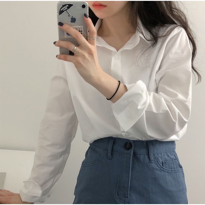 Áo Sơ Mi Dài Tay Thiết Kế Mới Thời Trang Mùa Hè Theo Phong Cách Hàn Quốc Cho Nữ