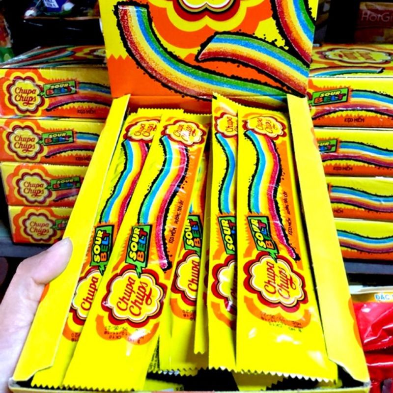 Hộp 48 kẹo cầu vồng , kẹo dẻo hương trái cây chupa chups