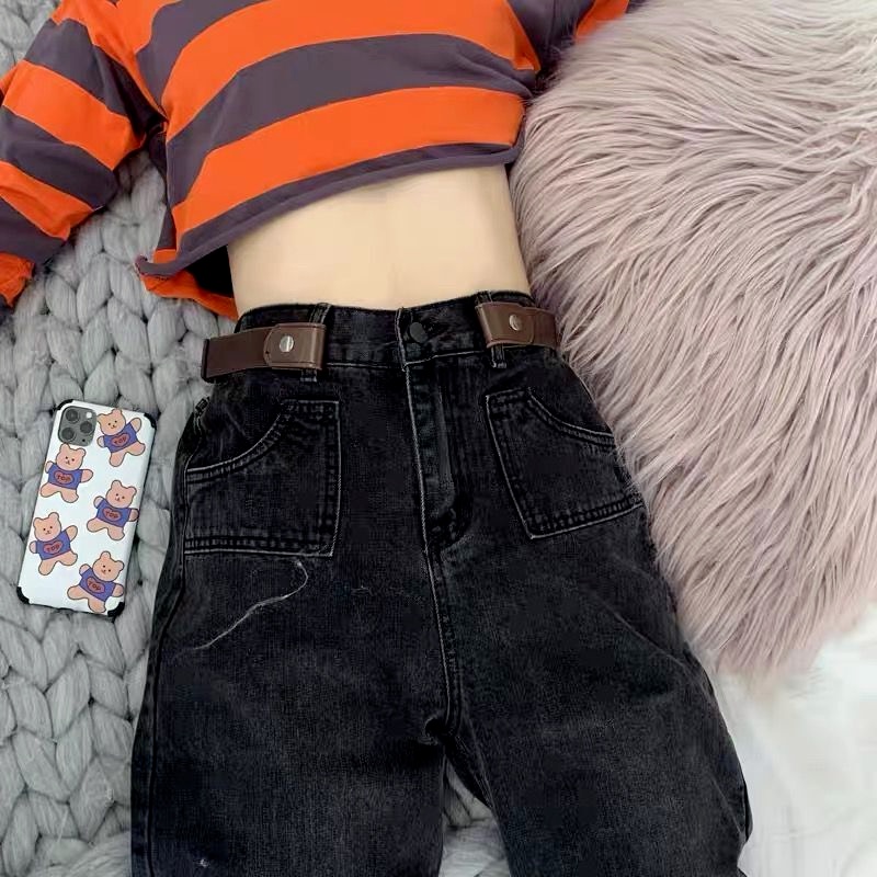 Thắt Lưng Da Pu Không Đường May Điều Chỉnh Được Thiết Kế Đơn Giản