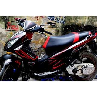 Tem trùm Nouvo đen nhám chỉ đỏ đồng hồ