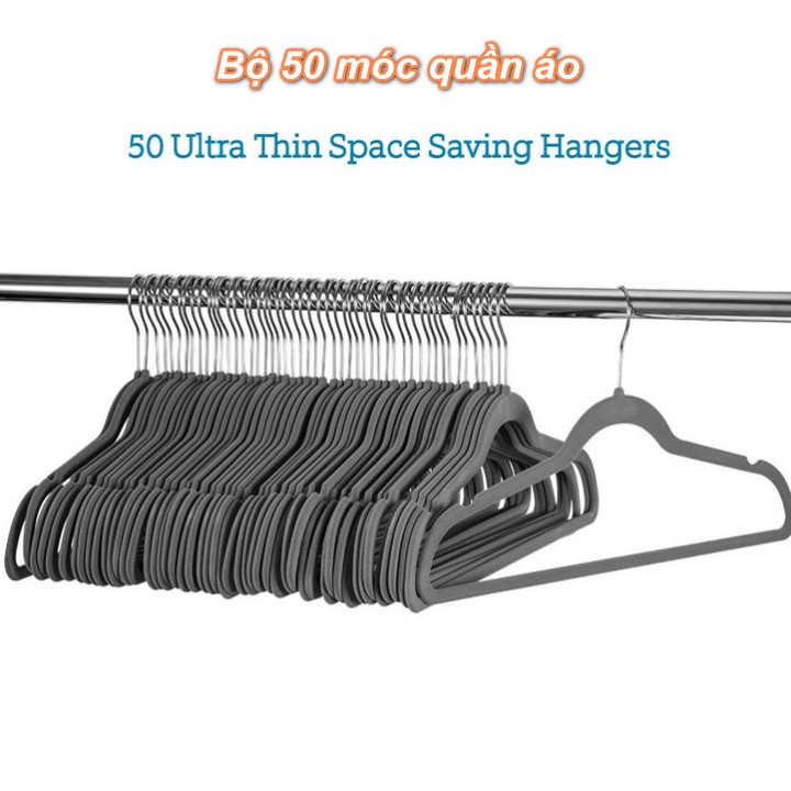 Bộ 50 móc quần áo VELVET HANGERS - Home and Garden