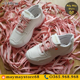 Dây Giày Phản Quang Dẹt Màu Hồng Cam ~1m4