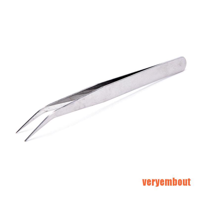 Set 2 Nhíp Thẳng Bằng Thép Không Gỉ Dùng Để Gắp Các Sản Phẩm