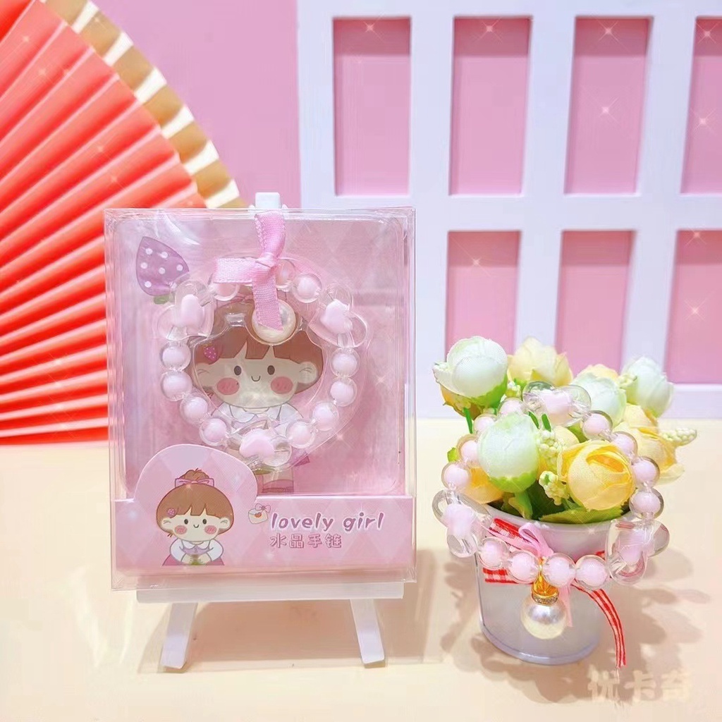 Vòng Tay Chuỗi Hạt Pha Lê Sương Mù Ngôi Sao Dew Hoạt Hình Dễ Phối Đồ Giá Trị Cao Cấp