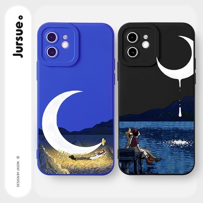 Ốp lưng JURSUE chống bẩn hình cặp đôi dễ thương đẹp cho iPhone 17 16 15 14 13 12 11 Pro Max SE 2020 X XR XS ip 8 7 Plus Y2075
