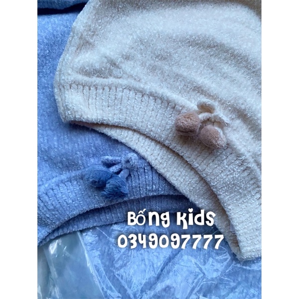 Áo Len Nhung Hoodie Bé Gái Đính Chery ZR