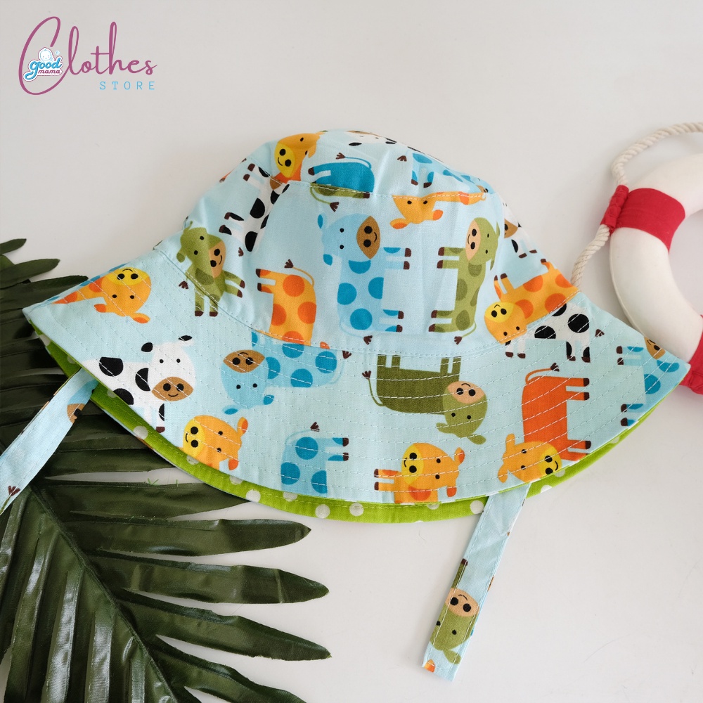 Mũ rộng vành cho bé, Nón vành tròn chống nắng thời trang mùa hè sành điệu