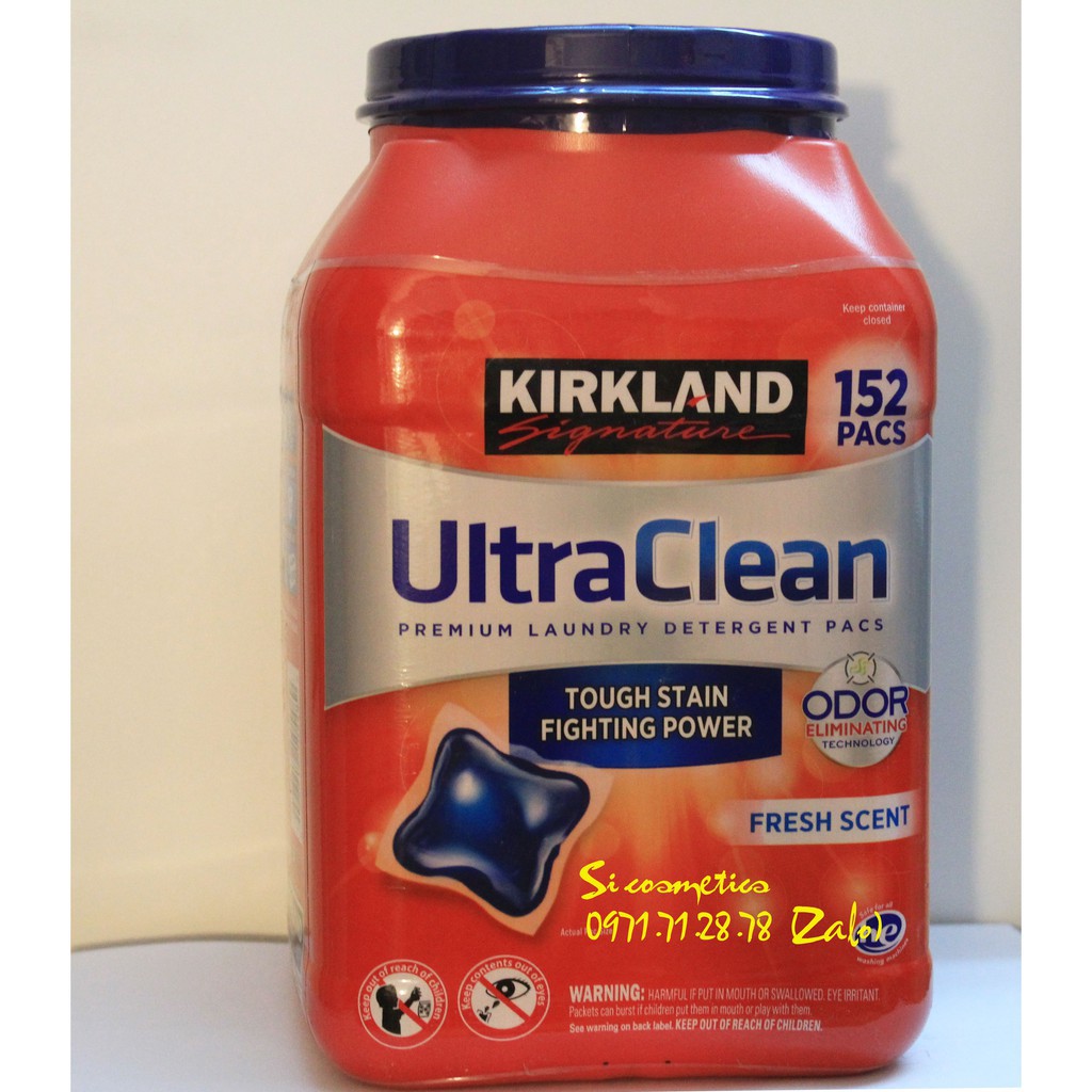 VIÊN GIẶT XẢ QUẦN ÁO KIRKLAND ULTRA CLEAN 152 VIÊN 95