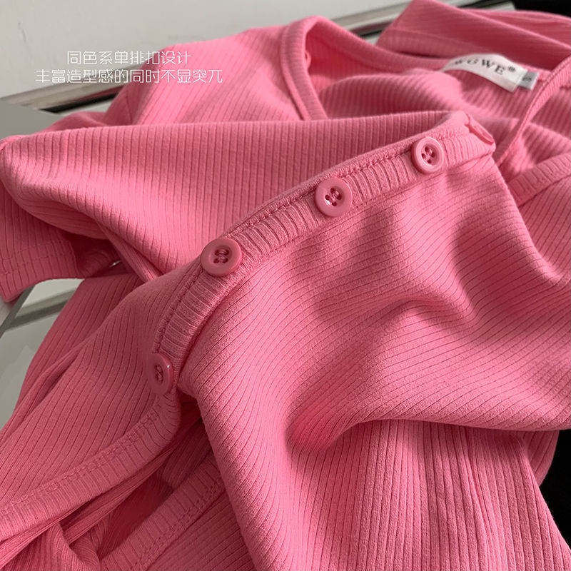 Áo Thun Tay Ngắn Dáng Ôm Xẻ Tà Kiểu Hàn Quốc Thời Trang Mùa Hè Cho Nữ