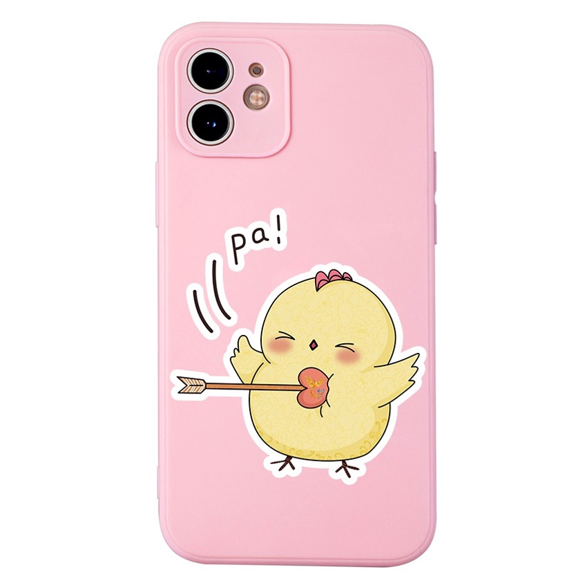 Ốp Lưng Iphone Cạnh Viền Vuông BVC '' Hình Cặp Đôi Cute " Dành Cho Iphone 6/6splus/7/8plus/X/Xs/Xsmax/11/12/13pro/promax