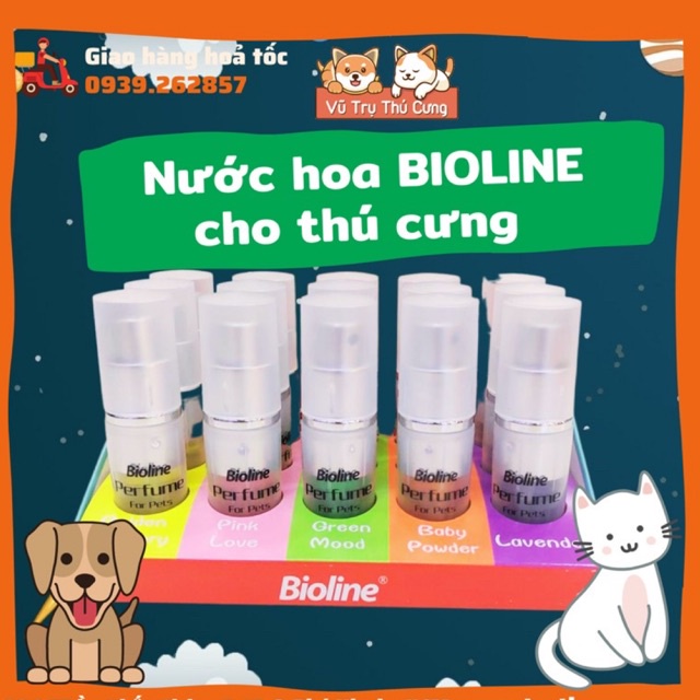 Nước hoa xịt khử mùi cho Chó mèo BIOLINE | Nước hoa Bioline cho chó mèo, thú cưng