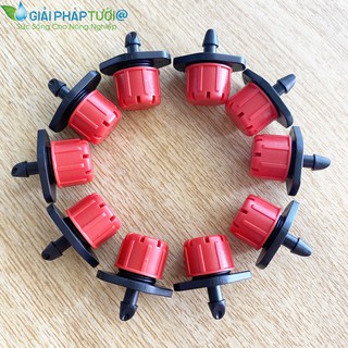 Béc tưới cây 8 tia kết nối đa dạng với dây ldpe 6mm, 7mm combo 10 cái