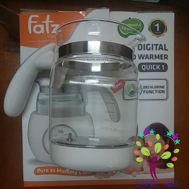 Bình thuỷ tinh thay thế máy đun nước và hâm nước pha sữa điện tử Fatz Baby Quick 1200ml