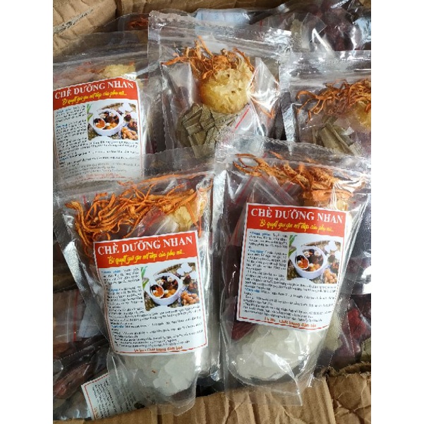 Set Chè Dưỡng Nhan Tuyết Yến 12 vị 300g nấu được 8-10 chai 330ml, giải nhiệt, thanh mát