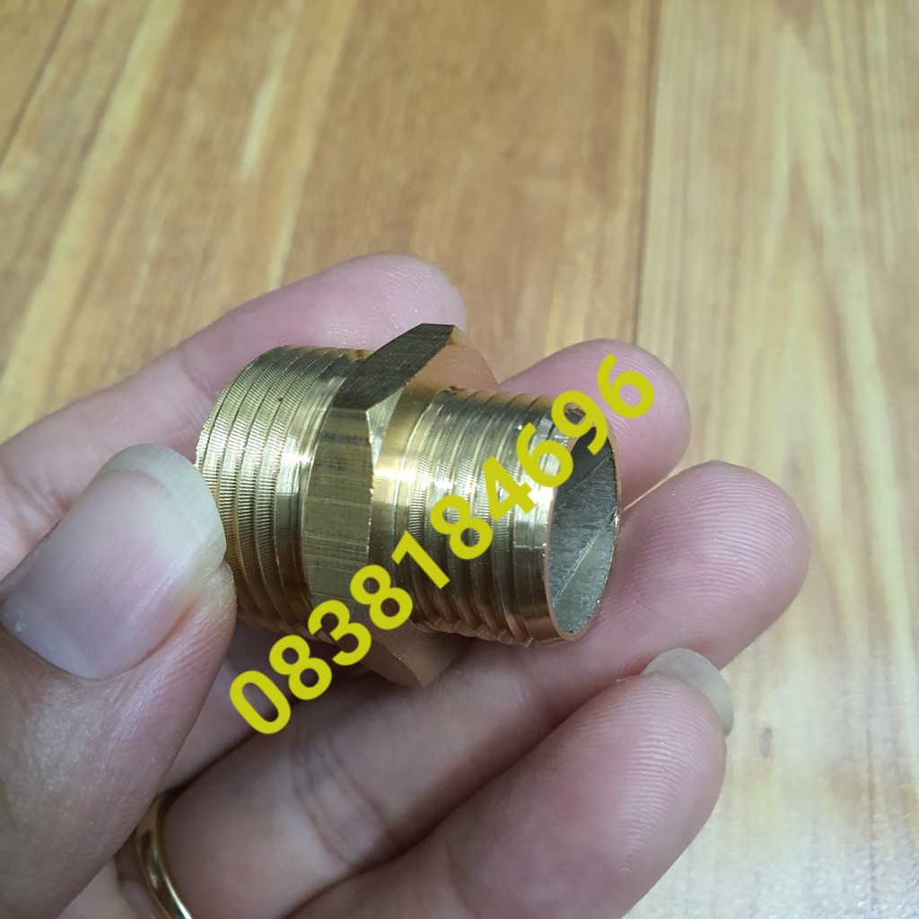 Ren trong ren ngoài (Brass Adaptor female to male) - Bằng đồng. Ren, răng trong răng ngoài, ren ngoài 21mm, 27mm Lơ