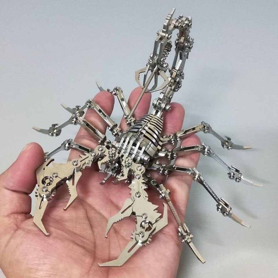 Steel Warcraft Scorpion King Mô hình lắp ráp ba chiều Máy móc bằng kim loại Lắp ráp bằng thép không gỉ Câu đố ghép hình