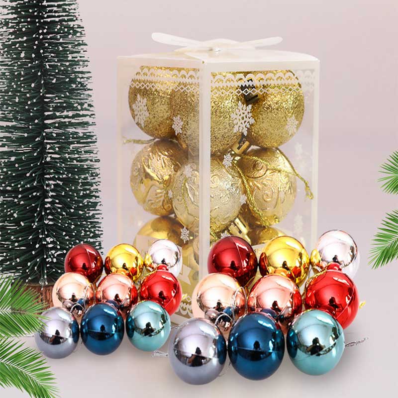 Set 24 Trái Châu Bằng Nhựa Trang Trí Cây Thông Giáng Sinh Năm Mới