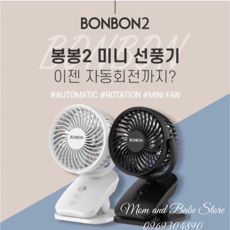 Quạt kẹp Bonbon xoay 360 nội địa Hàn Quốc