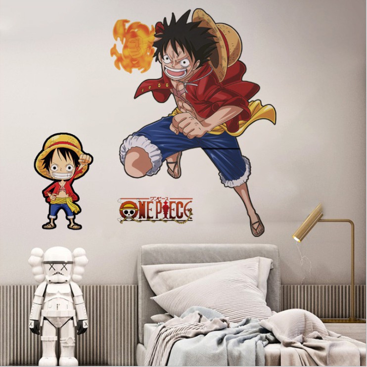 Decal dán tường Đảo hải tặc - poster One Piece dán tường Wanted AmyShop -decalhcm