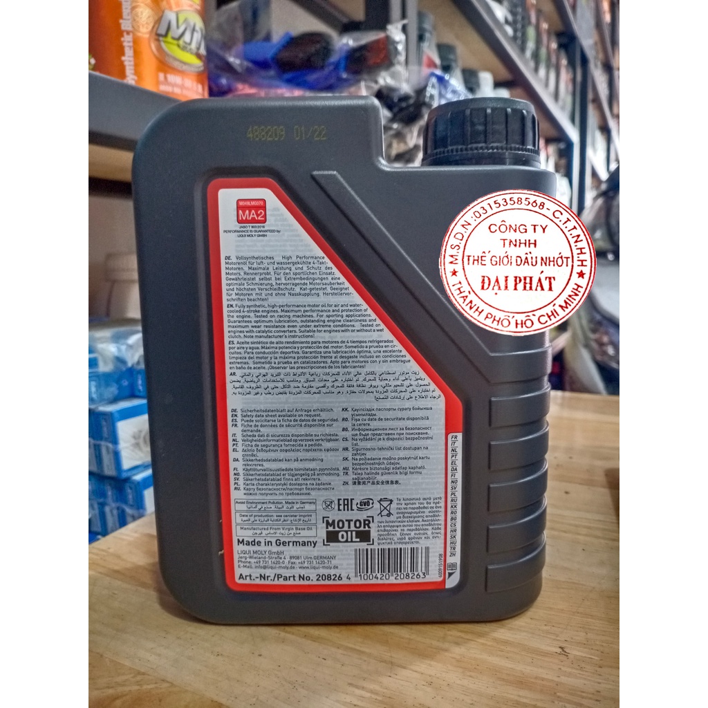 Nhớt Xe Tay Ga LIQUI MOLY  Motorbike 4T 10W40 Scooter Race 1L