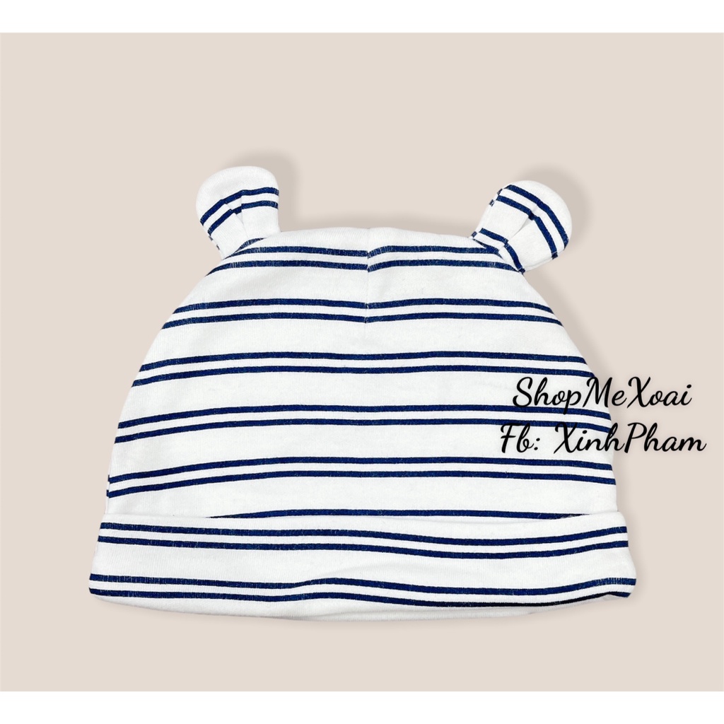 [one size] MŨ SƠ SINH COTTON ĐÁNG YÊU CHO BÉ (phù hợp cho bé 2-6 tháng)