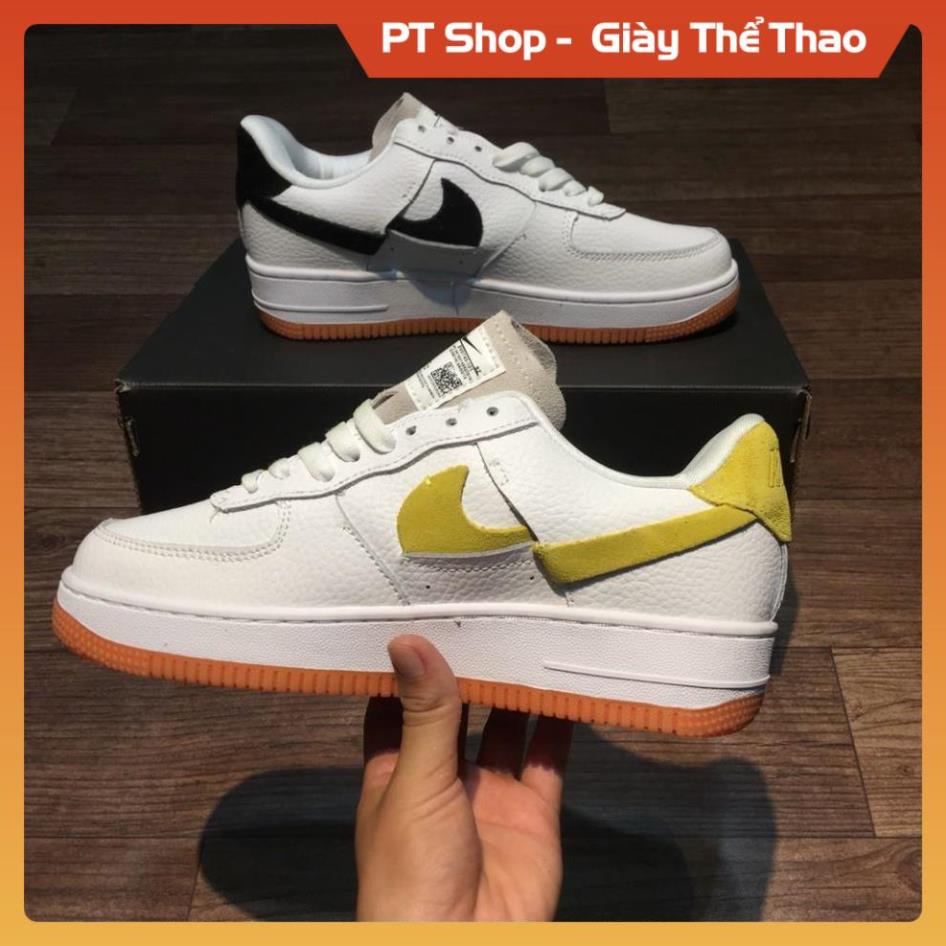 PT Shop [FreeShip+ Hàng Xịn] Giày Thể Thao AF1 Gót Đen Vàng , Giày Sneaker