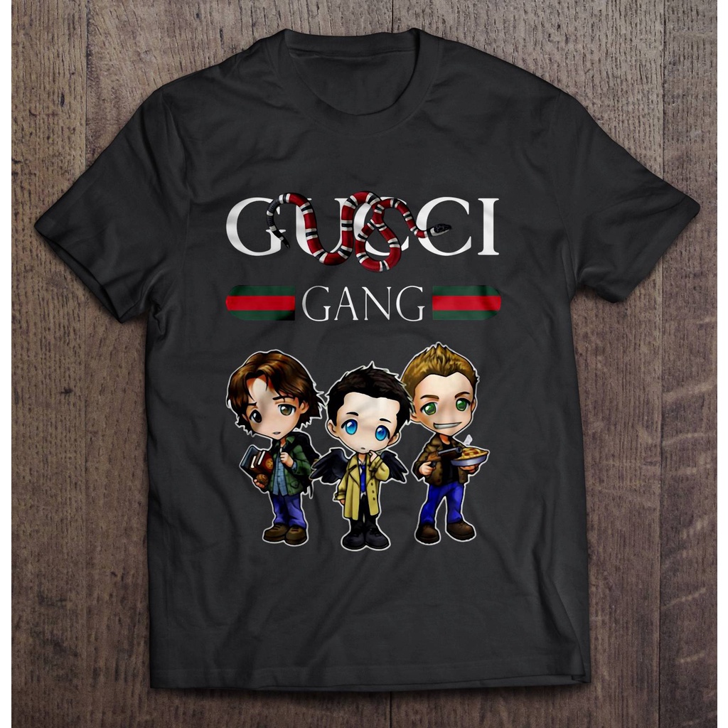 Áo Thun Nam Nữ Unisex Tay Lỡ Gucci Gang Supernatural Chibi Version