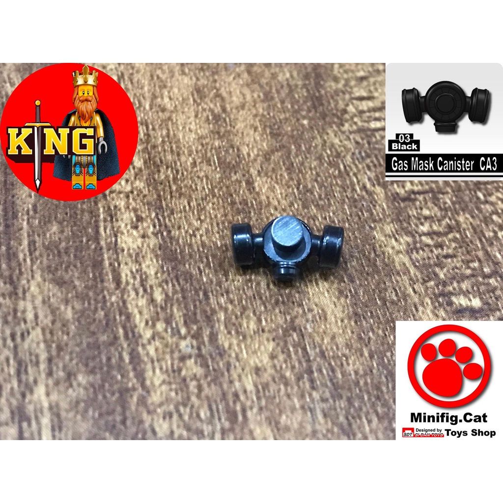 Minifigcat Black_Gas Mask Canister CA3 phụ kiện đồ chơi