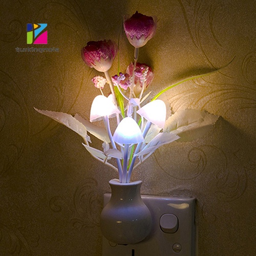 Đèn ngủ hình hoa tulip mini dùng trang trí phòng cho trẻ nhỏ