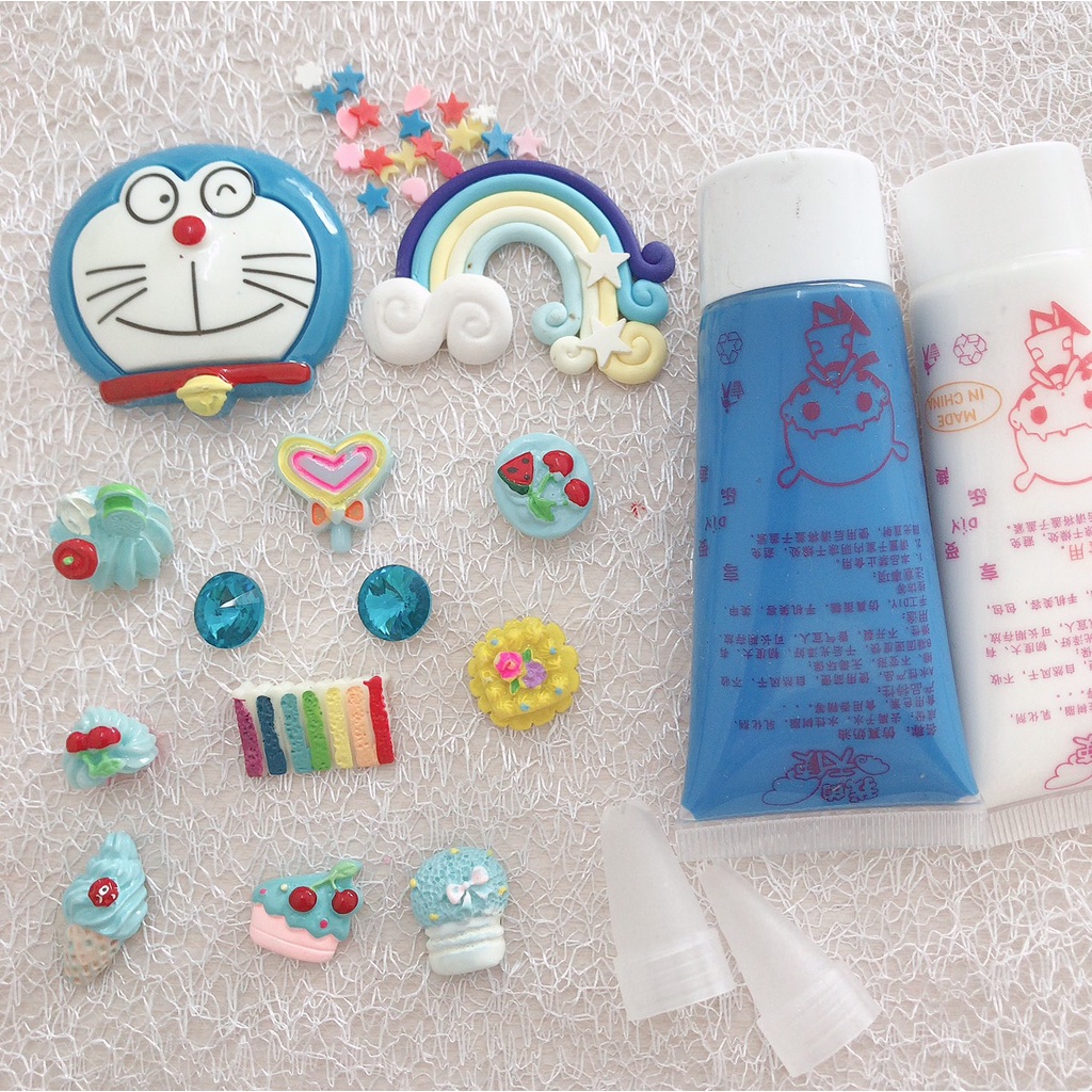 Bộ Kit keo kem trang trí mẫu Thiên Thần Set Nguyên Liệu Keo Kem Trang Trí Ốp lưng