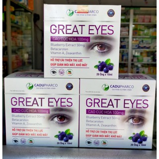 Bổ mắt Great eyes cải thiện thị lực, giúp giảm mỏi mắt, khô mắt( hộp 20 ống).