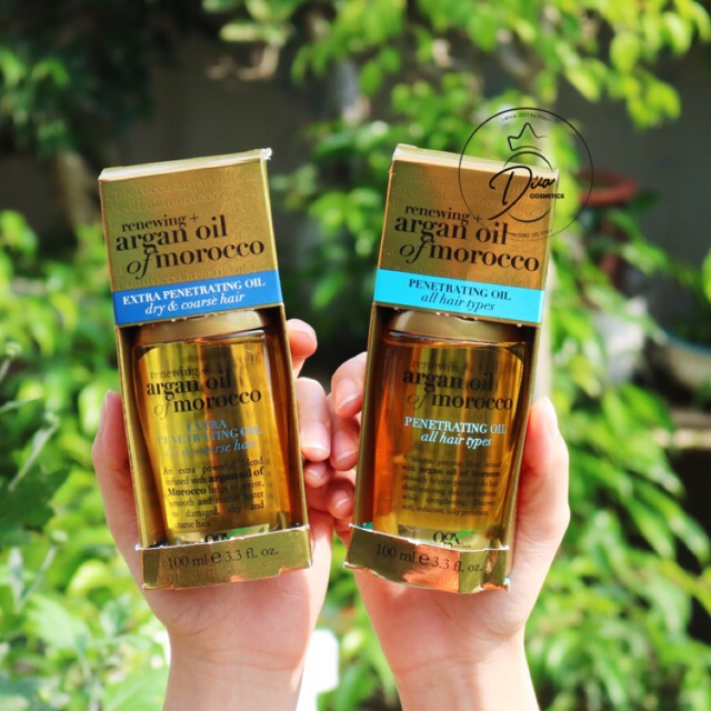 [Đủ bill] Tinh dầu dưỡng tóc OGX Renewing + Argan Oil Of Morocco Penetrating Oil