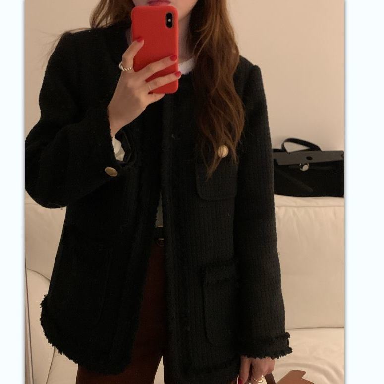 Áo Khoác Len cardigan Cổ Tròn Màu Trơn Phong Cách Hàn Quốc Thời Trang 2022