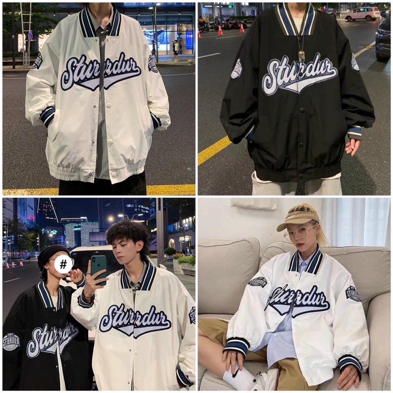  [RẺ VÔ ĐỊCH] Bomber viền loại nỉ umi dày dặn full hai màu chữ Sturdur (ảnh thật) | BigBuy360 - bigbuy360.vn