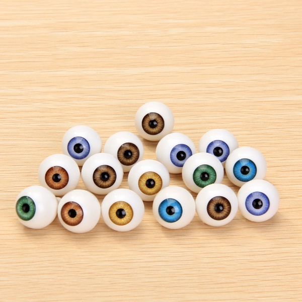 4pairs 16mm Round Doll Eyes Eyeball Acrylic Plastic Dolls Accessories 4Colors