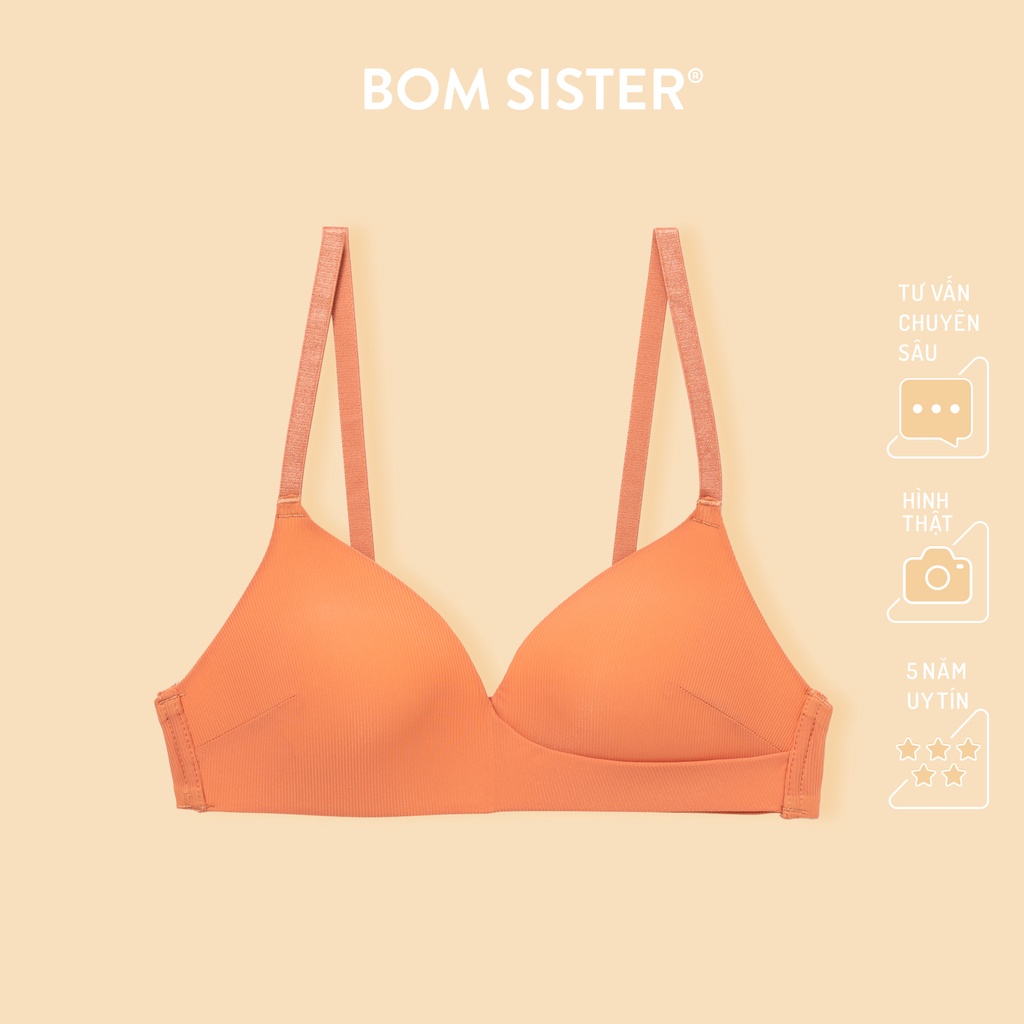 Áo lót mút mỏng thun lạnh không gọng vạt chéo màu trơn nâng ngực tư nhiên BOM SISTER A235 | BigBuy360 - bigbuy360.vn