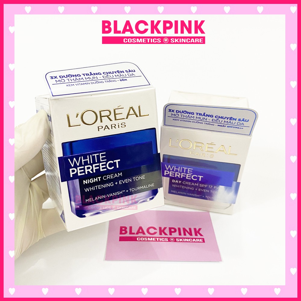 Kem giảm thâm nám Loreal dưỡng sáng đều màu da ngày đêm L'Oreal White Perfect Day & Night Cream 50ml