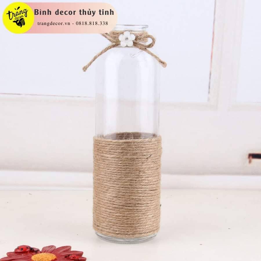 Bình thuỷ tinh cuận dây decor