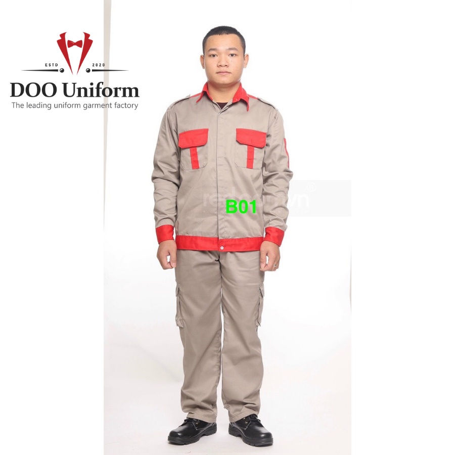 [DOO SAFETY] Đồ bảo hồ lao động full set, áo quần chất vải Kaki