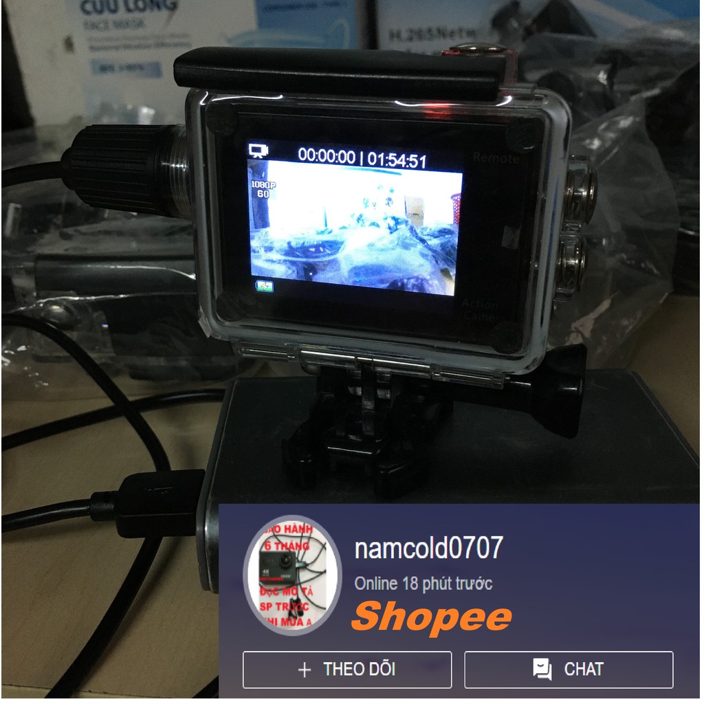 Vỏ chống nước sạc được cho camera hành trình eken h9r | BigBuy360 - bigbuy360.vn