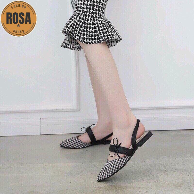 Giày sandal bít mũi quai ngang 1p SD0203 Mys Loviie.Corner Rosa Shoes