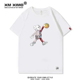 Áo thun in hình Bearbrick màu trắng có bigsize