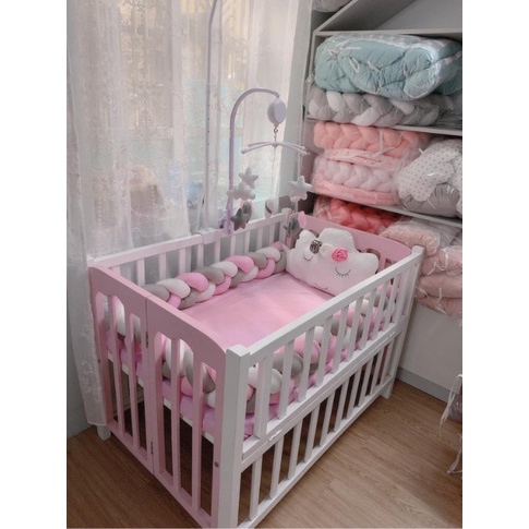 Quây cũi xoắn handmade tết 3 Handmade Nhà Táo, quây sam chặn cũi cho bé