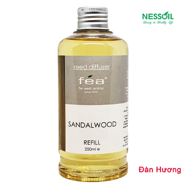 Tinh dầu Refill (thay thế, bổ sung) 250ml, mùi gỗ Đàn Hương, dùng rót vào bộ cắm đã cạn tinh dầu
