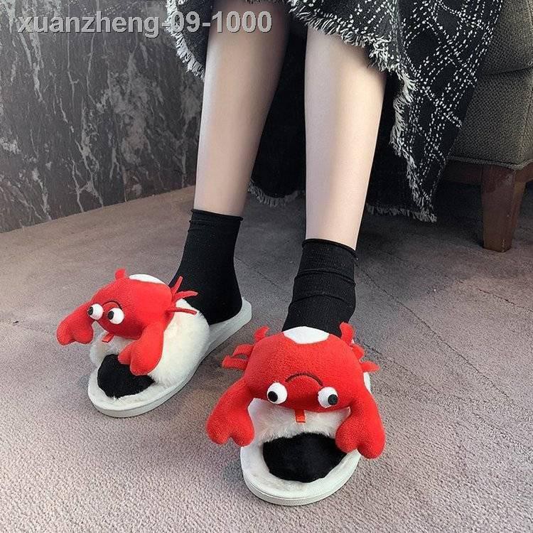 ✣▫☊Dép bông cua, tôm , Crab slippers, Women's Craft Slipper, Shrimp Cotton Cute Fashion Slipper