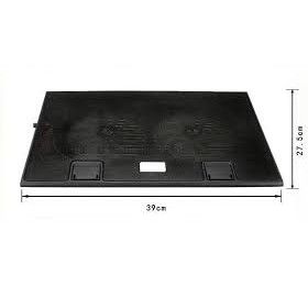 Tản Nhiệt Laptop ✨Free Ship✨ Đế Tản Nhiệt Laptop COOLING PAD L6 Siêu Mát 2 Quạt Cổng USB Dùng Cho Laptop 12in đến 15in