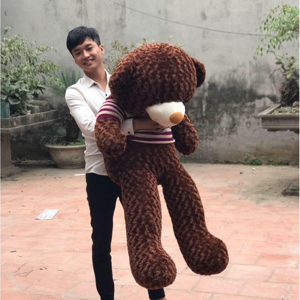 Gấu bông Teddy Cao Cấp khổ vải 1m4 Cao 1,2 màu Nâu hàng VNXK- Best Bear
