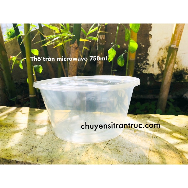 Combo 10 Thố tròn Microwave 750ml