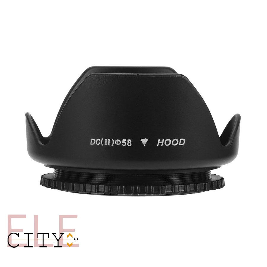 111ele} 58mm Flower Shape Lens Hood Screw Mount Petal Crown For Canon DC-SN HOOD Lens