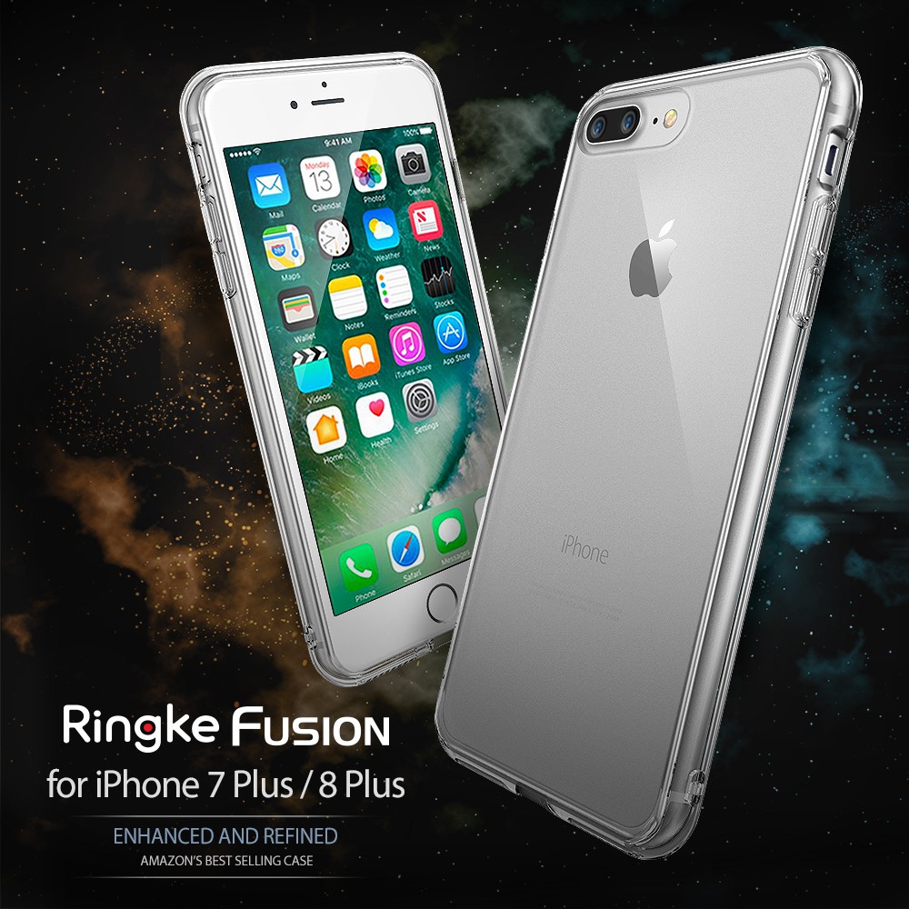 Ringke Fusion, iPhone 8 Plus 7 Plus [Fusion] Ringke Trường hợp Dạng tinh thể trong suốt tự nhiên Bìa cứng